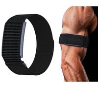 GIOPUEY Bíceps Correas Compatible con Amazfit Helio Strap, Correa Tejida de Nailon Suave Elástico Ajustable [Unisexo] [Transpirable] - Black