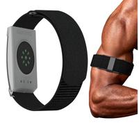 GIOPUEY Bíceps Correas Compatible con COROS Heart Rate Monitor, Correa Tejida de Nailon Suave Elástico Ajustable [Unisexo] [Transpirable] - Black