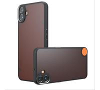 GIOPUEY Case Compatible with Nothing CMF Phone 1, Hard PC + Soft TPU Cover, High Transparency, Clear Phone Case, Airbag Anti-Drop, No Yellowing - Matt Black