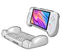 GIOPUEY Clear Funda Compatible con Anbernic RG557, Ultradelgado TPU Case Cover, Anti-caída, Portátil - Transparent