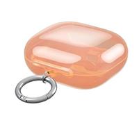 GIOPUEY Clear Funda Compatible con Beats Powerbeats Fit 2025, Ultradelgado TPU Case Cover, Anti-caída, Portátil - Transparent Orange