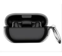 GIOPUEY Clear Funda Compatible con Beats Solo Buds, Ultradelgado TPU Case Cover, Anti-caída, Portátil - Transparent Black
