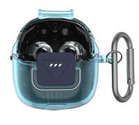 GIOPUEY Clear Funda Compatible con JBL Tune Flex 2, Ultradelgado TPU Case Cover, Anti-caída, Portátil - Transparent Blue