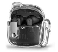 GIOPUEY Clear Funda Compatible con JBL Tune Flex, Ultradelgado TPU Case Cover, Anti-caída, Portátil - Transparent