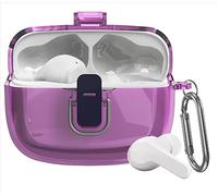 GIOPUEY Clear Funda Compatible con JBL Wave Beam/Wave Beam 2, Ultradelgado TPU Case Cover, Anti-caída, Portátil - Transparent Purple