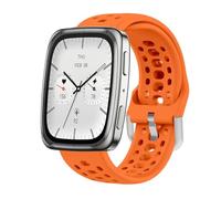 GIOPUEY Correas Compatible con Amazfit Active 2/2 Square/Active/Cheetah Square/Bip 3/Bip 3 Pro/GTR Mini, Suave silicona La Correa [Resistente al Desgaste] [Transpirable] Pulsera - Orange