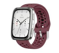 GIOPUEY Correas Compatible con Amazfit Active 2/2 Square/Active/Cheetah Square/Bip 3/Bip 3 Pro/GTR Mini, Suave silicona La Correa [Resistente al Desgaste] [Transpirable] Pulsera - wine red