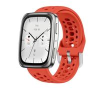 GIOPUEY Correas Compatible con Amazfit Active 2/2 Square/Active/Cheetah Square/Bip 3/Bip 3 Pro/GTR Mini, Suave silicona La Correa [Resistente al Desgaste] [Transpirable] Pulsera - red