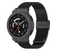 GIOPUEY Correas Compatible con Amazfit Active Edge, Pulsera Trenzada de Acero Inoxidable [Resistente al Desgaste] Pulsera - Black