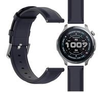 GIOPUEY Correas Compatible con Amazfit Balance 2（2025）, piel genuina La Correa [Resistente al Desgaste] [Transpirable] Pulsera - Navy blue