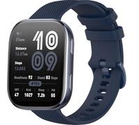 GIOPUEY Correas Compatible con Amazfit Bip 6, 22mm Suave silicona La Correa [Resistente al Desgaste] [Transpirable] Pulsera - Dark Blue