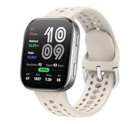 GIOPUEY Correas Compatible con Amazfit Bip 6/Bip Max, Suave silicona La Correa [Resistente al Desgaste] [Transpirable] Pulsera - Beige