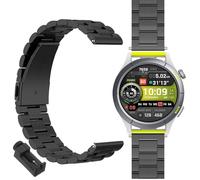 GIOPUEY Correas Compatible con Amazfit Cheetah Round, Acero inoxidable La Correa [Resistente al Desgaste] Pulsera - black