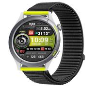 GIOPUEY Correas Compatible con Amazfit Cheetah Round, Nylon Transpirable Sport Correa Loop Deportiva de Nylon Trenzado Strap Band - Black