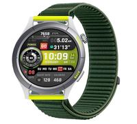 GIOPUEY Correas Compatible con Amazfit Cheetah Round, Nylon Transpirable Sport Correa Loop Deportiva de Nylon Trenzado Strap Band - Darkgreen