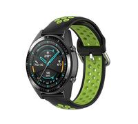 GIOPUEY Correas Compatible con Amazfit Cheetah, Suave TPU La Correa [Diseño de Color de Empalme] - Black/Green