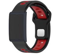 GIOPUEY Correas Compatible con Amazfit Helio Strap, Suave TPU La Correa [Diseño de color de empalme] - black/red