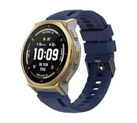 GIOPUEY Correas Compatible con Amazfit T-Rex 3 Pro 44mm, Suave Silicona La Correa [Resistente al Desgaste] [Transpirable] Pulsera - Midnight Blue