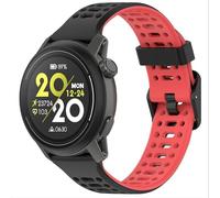 GIOPUEY Correas Compatible con COROS Pace Pro/Pace 3/Apex Pro/2 Pro/46MM, Suave TPU La Correa [Diseño de Color de Empalme] - Black/Red