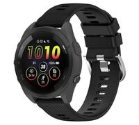 GIOPUEY Correas Compatible con Garmin Forerunner 165, Suave Silicona La Correa [Resistente al Desgaste] [Transpirable] Pulsera - Black