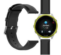 GIOPUEY Correas Compatible con Garmin Forerunner 570 42mm, piel genuina La Correa [Resistente al Desgaste] [Transpirable] Pulsera - Black