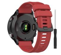 GIOPUEY Correas Compatible con Garmin Forerunner 970, Suave silicona La Correa [Resistente al Desgaste] [Transpirable] Pulsera - Red