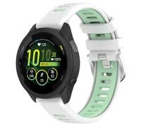 GIOPUEY Correas Compatible con Garmin Forerunner 970, Suave TPU La Correa [Diseño de color de empalme] - white/green