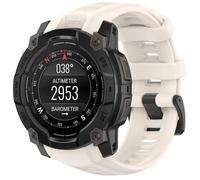 GIOPUEY Correas Compatible con Garmin Instinct 3 45mm, Suave Silicona La Correa [Resistente al Desgaste] [Transpirable] Pulsera - Beige