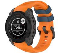 GIOPUEY Correas Compatible con Garmin instinct E 40mm, Suave silicona La Correa [Resistente al Desgaste] [Transpirable] Pulsera - Orange/Blue