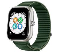 GIOPUEY Correas Compatible con Honor Choice Haylou Watch, Nylon Transpirable Sport Correa Loop Deportiva de Nylon Trenzado Strap Band - Darkgreen