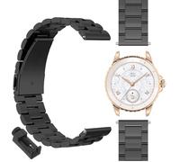 GIOPUEY Correas Compatible con HONOR Choice Watch 2e, Acero inoxidable La Correa [Resistente al Desgaste] Pulsera - black