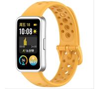 GIOPUEY Correas Compatible con Huawei Band 10/9/8, Suave Silicona La Correa [Resistente al Desgaste] [Transpirable] Pulsera - Yellow