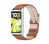 GIOPUEY Correas Compatible con Huawei Band 11/11 Pro, Piel Genuina La Correa [Resistente al Desgaste] [Transpirable] Pulsera - Dark Brown