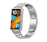 GIOPUEY Correas Compatible con Huawei Band 11 Pro/Huawei Band 11, Acero Inoxidable La Correa [Resistente al Desgaste] Pulsera - Silver