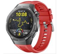 GIOPUEY Correas Compatible con Huawei Watch GT 5 Pro 46mm, Suave Silicona La Correa [Resistente al Desgaste] [Transpirable] Pulsera - Red
