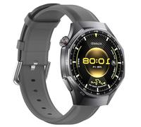 GIOPUEY Correas Compatible con Huawei Watch GT 6 46mm/GT 6 Pro/GT5 46mm/GT5 Pro piel genuina La Correa [Resistente al Desgaste] [Transpirable] Pulsera - Grey