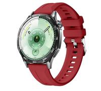 GIOPUEY Correas Compatible con Huawei Watch GT 6 46mm/GT6 Pro/GT5/GT4, Suave Silicona La Correa [Resistente al Desgaste] [Transpirable] Pulsera - Red