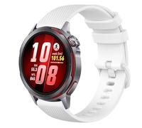 GIOPUEY Correas Compatible con Huawei Watch GT Runner 2, Suave Silicona La Correa [Resistente al Desgaste] [Transpirable] Pulsera - White