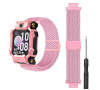 GIOPUEY Correas Compatible con imoo Watch Phone Z7/Z6, Correa Tejida de Nailon Suave [Unisexo] [Transpirable] - Pink-B