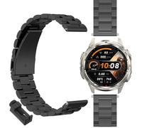 GIOPUEY Correas Compatible con KOSPET TANK T3 ULTRA 2, 22mm Acero inoxidable La Correa [Resistente al Desgaste] Pulsera - black