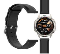 GIOPUEY Correas Compatible con KOSPET TANK T3 ULTRA 2, 22mm piel genuina La Correa [Resistente al Desgaste] [Transpirable] Pulsera - Black