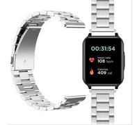 GIOPUEY Correas Compatible con Motorola Moto Watch 70, Acero Inoxidable La Correa [Resistente al Desgaste] Pulsera - Silver