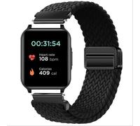GIOPUEY Correas Compatible con Motorola Moto Watch 70, Correa Tejida de Nailon Suave [Unisexo] [Transpirable] - Black