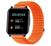 GIOPUEY Correas Compatible con Motorola Moto Watch 70, Nylon Transpirable Sport Correa Loop Deportiva de Nylon Trenzado Strap Band - Orange