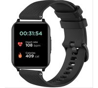 GIOPUEY Correas Compatible con Motorola Moto Watch 70, Suave Silicona La Correa [Resistente al Desgaste] [Transpirable] Pulsera - Black