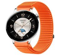 GIOPUEY Correas Compatible con OnePlus Watch 3 43mm, Nylon Transpirable Sport Correa Loop Deportiva de Nylon Trenzado Strap Band - Orange