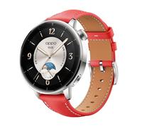 GIOPUEY Correas Compatible con OnePlus Watch 3 43mm, piel genuina La Correa [Resistente al Desgaste] [Transpirable] Pulsera - Red