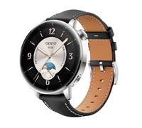 GIOPUEY Correas Compatible con OnePlus Watch 3 43mm, piel genuina La Correa [Resistente al Desgaste] [Transpirable] Pulsera - Black