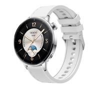 GIOPUEY Correas Compatible con OnePlus Watch 4 43mm, Suave silicona La Correa [Resistente al Desgaste] [Transpirable] Pulsera - white
