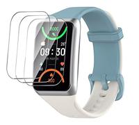 GIOPUEY Correas Compatible con OPPO Band 2, Suave Silicona La Correa + 3 Piezas Protector de Pantalla, [Resistente al Desgaste] [Transpirable] Pulsera - White/Blue